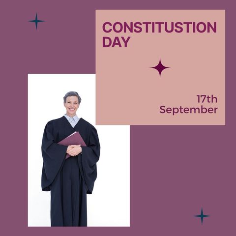 Constitution Day Celebration with Smiling Female Attorney