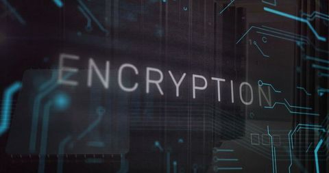 Encryption and Data Security Concept Background with Circuit Overlay - Download Free Stock Images Pikwizard.com