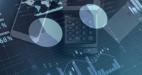 Digital Payment Interface with Graphs and Charts Overlay - Download Free Stock Images Pikwizard.com