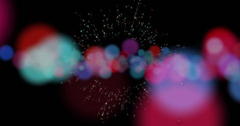 Abstract Falling Light Spots and Confetti Over Black Background - Download Free Stock Images Pikwizard.com