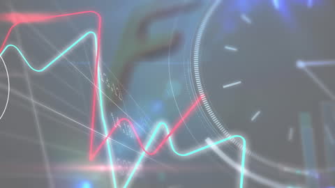 Digital Data Processing Concept with Abstract Graphics