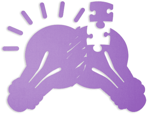 transparent dual purple lightbulb puzzle concept design - Download Free Stock Videos Pikwizard.com