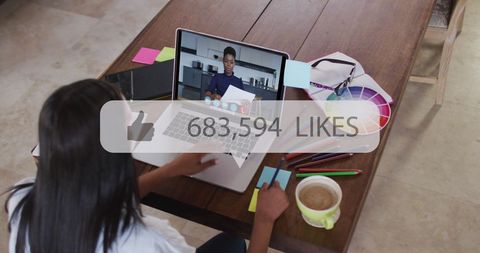 Digital Meeting Boosted by Viral Social Media Engagement - Download Free Stock Images Pikwizard.com