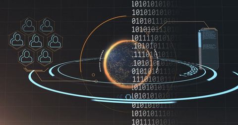 Global data processing with ai binary code overlays