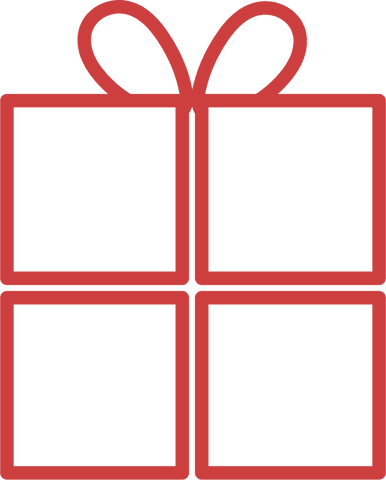 red gift outline symbol on transparent background - Download Free Stock Videos Pikwizard.com