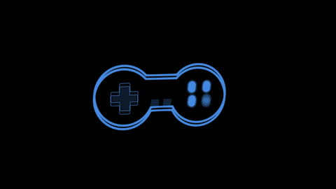 Futuristic Gaming Console Hologram with Neon Glow