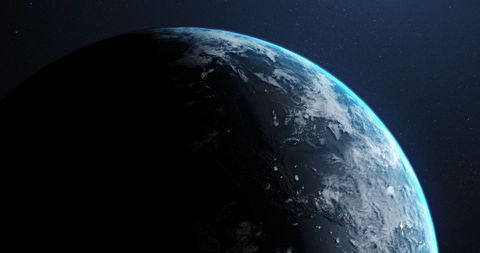 Planet Earth Glowing from Space in Night Transition - Download Free Stock Images Pikwizard.com