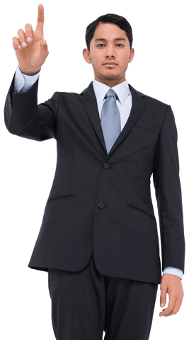 Transparent Asian Businessman Pointing Forward - Download Free Stock Videos Pikwizard.com