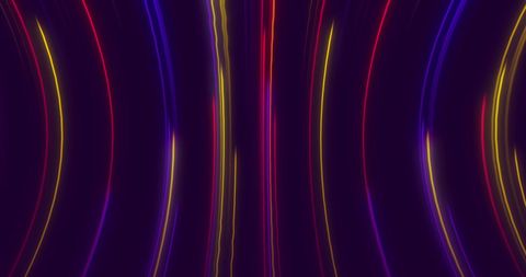 Multicolored Neon Light Trails Creating Hypnotic Motion Pattern