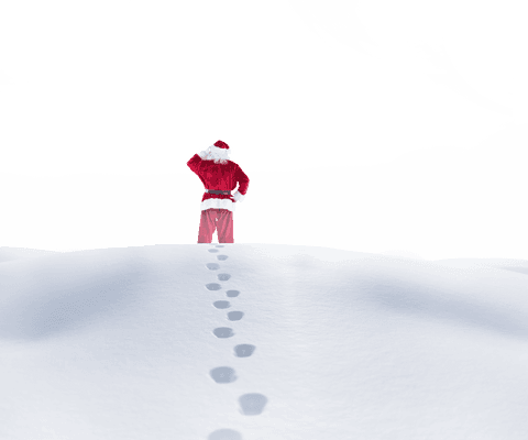christmas santa walking snow white background transparent image - Download Free Stock Videos Pikwizard.com