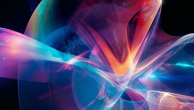 Vibrant Neon Abstract AI-Generated Futuristic Digital Design