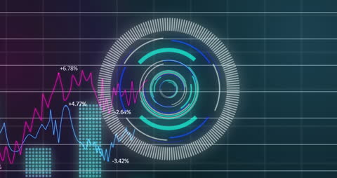 Futuristic Financial Data Analytics with Digital Scan Interface