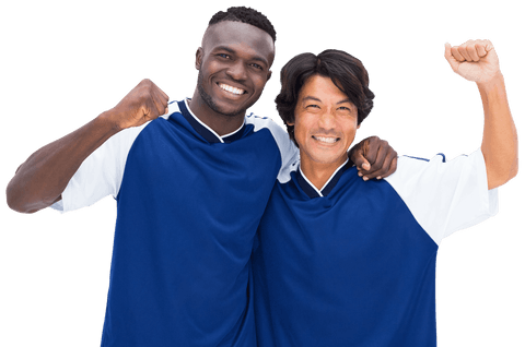 Happy Sports Team with Transparent Background