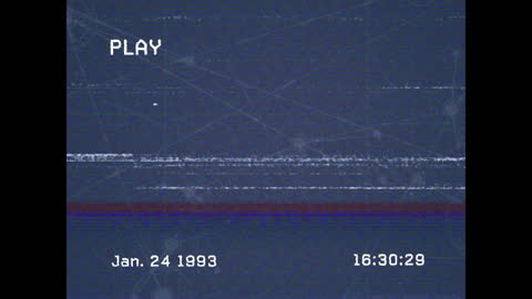 Retro VHS Tape Display with Glitch Effects and Timestamp