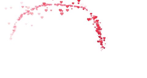 Graceful Red Heart Trail on White Background - Download Free Stock Images Pikwizard.com