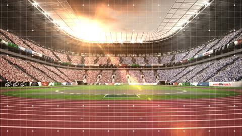 Digital Animation of Sports Stadium with Data Graphics