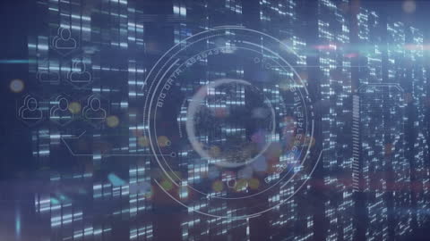 Animation Showing Digital Data Processing Interface