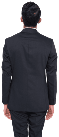 Transparent View Businessman Facing Away Wearing Suit