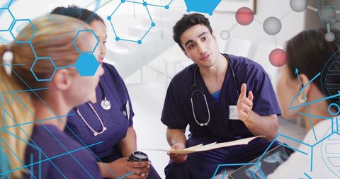 Innovative Doctors Discussing Medical Data Solutions