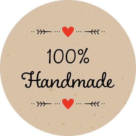 Vector Transparent Handmade Sign with Heart Elements