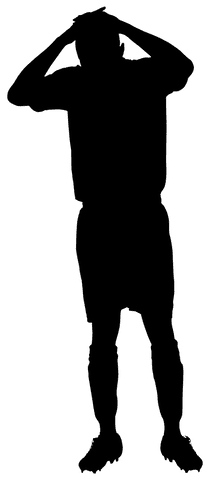 Silhouette of man on transparent background vector illustration