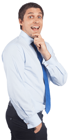Transparent Businessman with Thoughtful Expression - Download Free Stock Videos Pikwizard.com