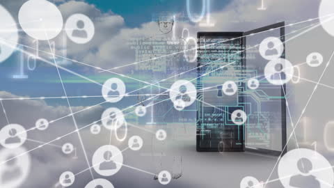 Digital Network Security and Data Connectivity Concept
