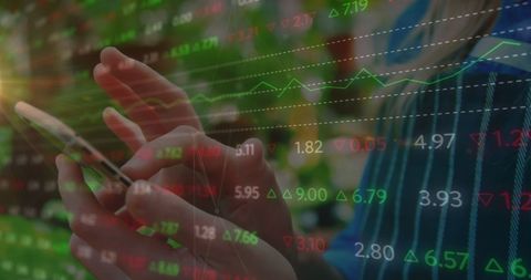 woman engaging with real-time financial data on smartphone - Download Free Stock Images Pikwizard.com