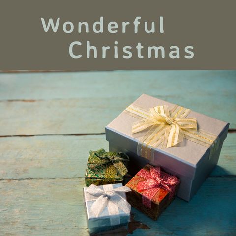 festive christmas gifts with elegant ribbons on blue wooden surface - Download Free Stock Templates Pikwizard.com