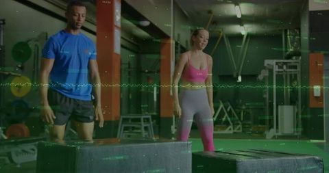 Impressive training duo overcoming plyometric challenges