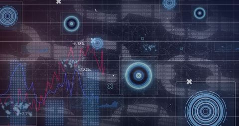 Digital Data Gauges and Charts with High-Tech Interface Elements - Download Free Stock Images Pikwizard.com
