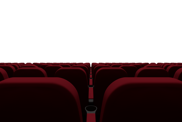 Row of Red Seats in Transparent Auditorium With Black Background - Download Free Stock Videos Pikwizard.com