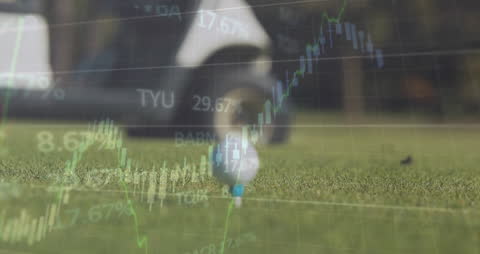 Data Visualization Overlay on Golf Ball on Course