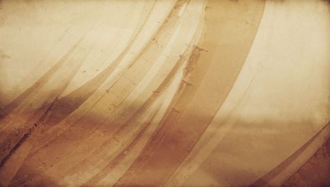 Vintage Sepia Grunge Background with Sweeping Curved Bands and Distressed Paper Texture