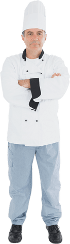 Transparent Portrait of Experienced Chef in Uniform with Crossed Arms - Download Free Stock Videos Pikwizard.com