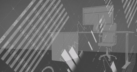 Futuristic Financial Data Visualization in an Office Setting - Download Free Stock Images Pikwizard.com