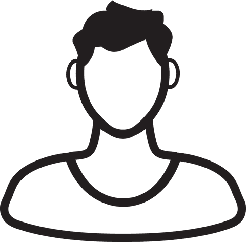 black abstract profile icon on transparent background - Download Free Stock Videos Pikwizard.com