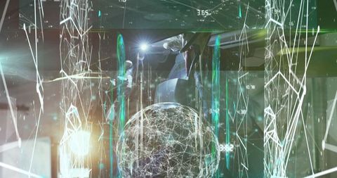 futuristic interface with data visualizations and connections - Download Free Stock Images Pikwizard.com