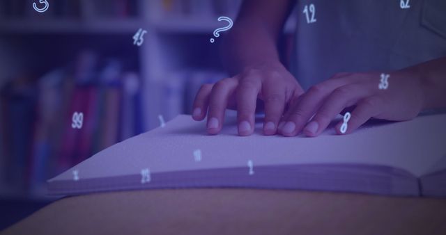 Child Learning Braille with Futuristic Elements - Download Free Stock Images Pikwizard.com