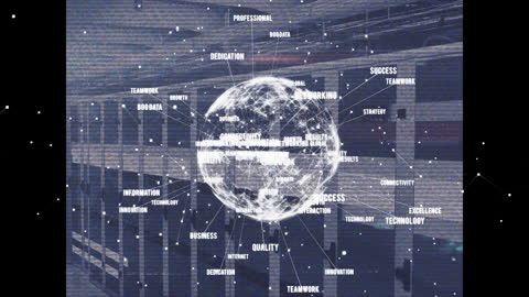 Global Network Connections Technology Animation for Data Systems
