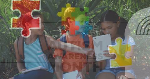 Children Using Tablets for Autism Awareness and Learning Support - Download Free Stock Images Pikwizard.com