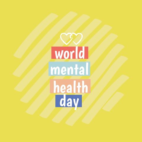 world mental health day celebration design with heart icons - Download Free Stock Templates Pikwizard.com