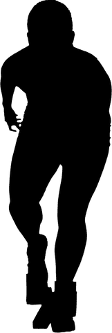 Silhouette of Male Runner on Transparent Background for Sport Concept