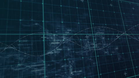 Abstract Digital Grid with Network Connections