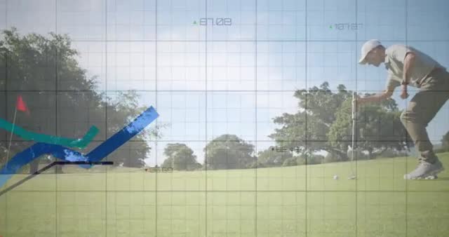 Golfer Analyzing Putt with Emerging Slope Graphs