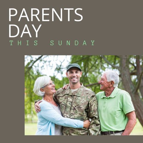 celebrating parents day with a smiling soldier - Download Free Stock Templates Pikwizard.com
