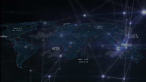 Global Network Animation with Digital Interface Elements