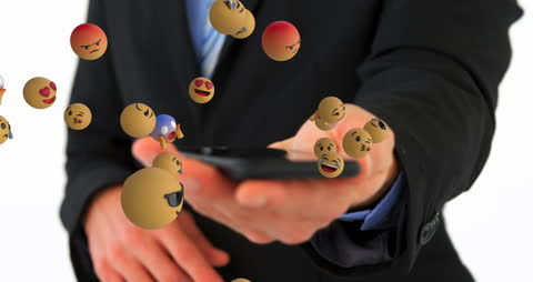 Digital Interaction with Emojis Mobile Phone Communication