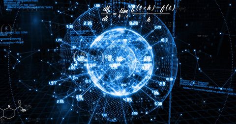 Global Scientific Data Processing and Network Connections - Download Free Stock Images Pikwizard.com