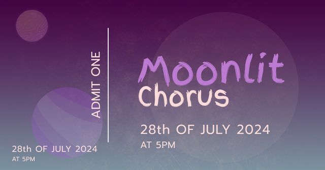 Elegant Moonlit Chorus Ticket Template for Night Events - Download Free Stock Videos Pikwizard.com